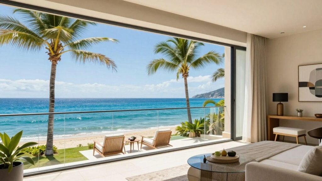 Gold Coast apartment balcony with ocean view