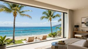 Gold Coast apartment balcony with ocean view