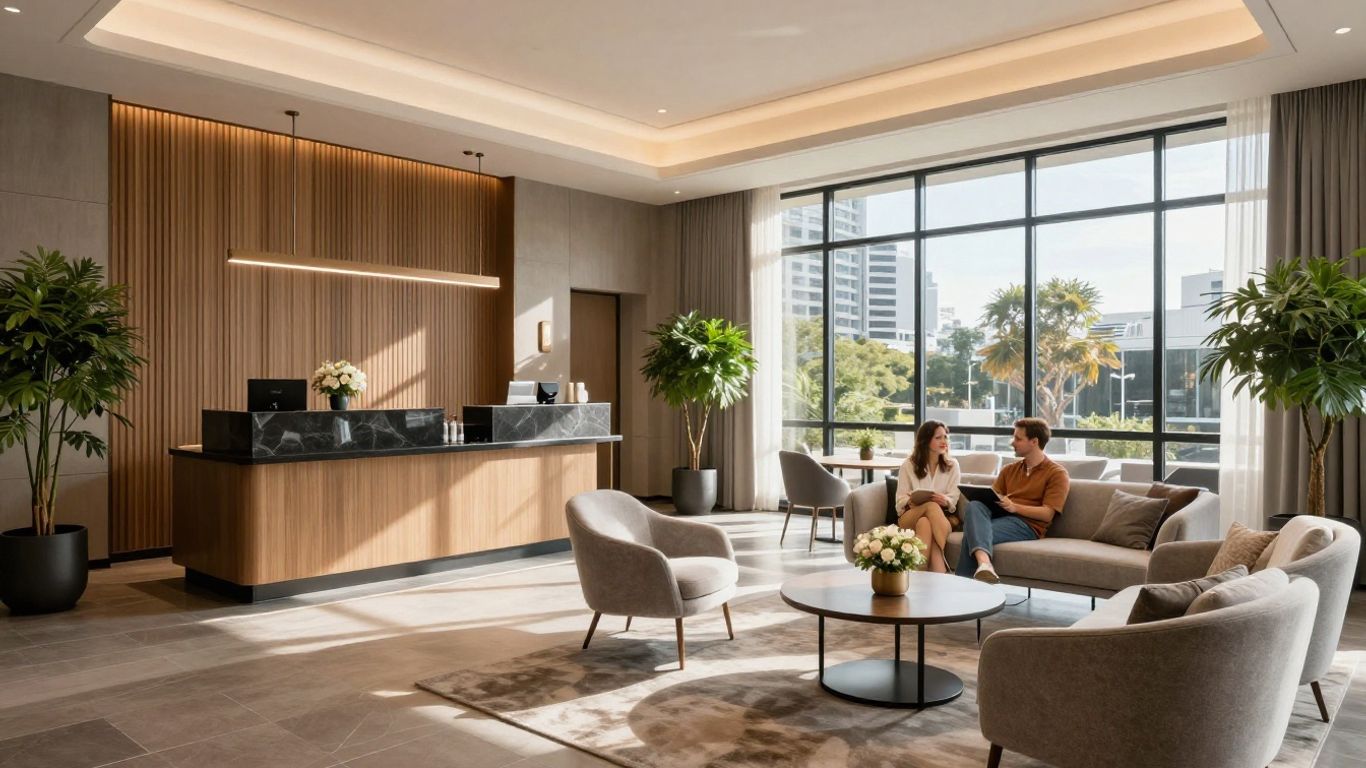 Adina Apartment Hotel Brisbane lobby interior