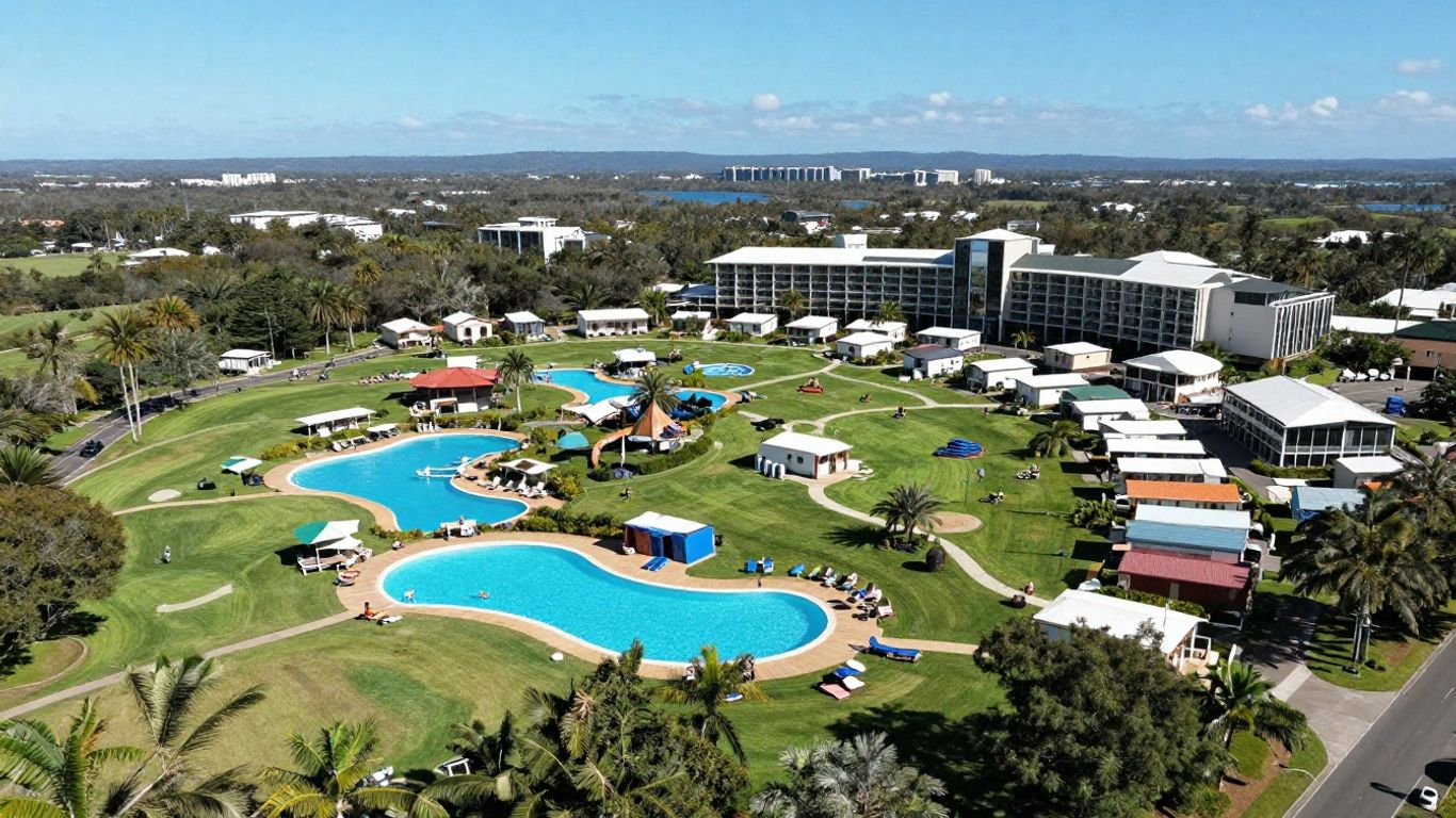 Aerial view of NRMA Treasure Island Holiday Resort Gold Coast