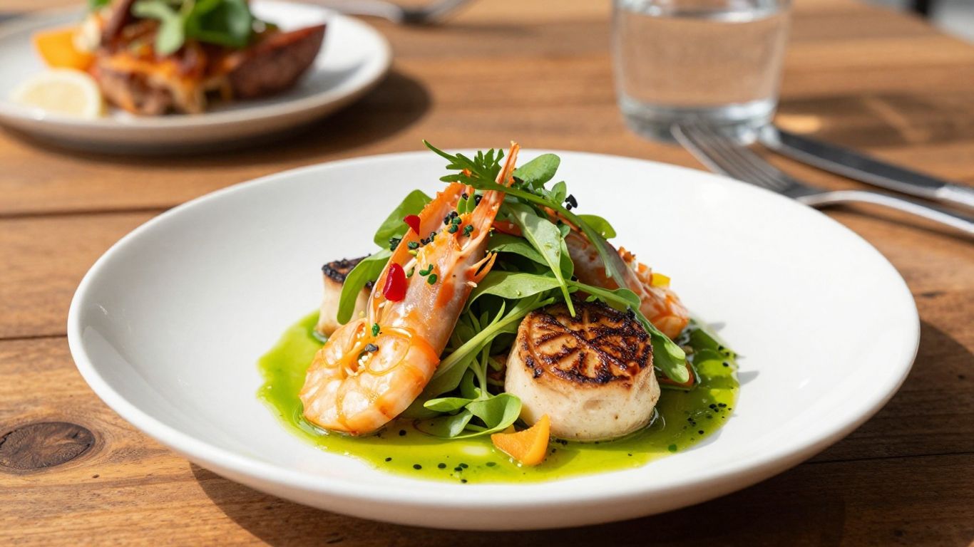 Gourmet dish at Oak and Vine Caloundra